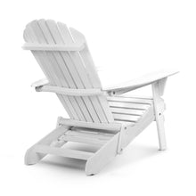 Load image into Gallery viewer, Gardeon 3 Piece Outdoor Adirondack Lounge Beach Chair Set - White
